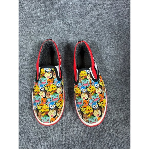 Pokemon-Themed Slip-On Shoes 4Y Ground Up Multicolor Design Red Sole Casual Kids - Picture 9 of 16
